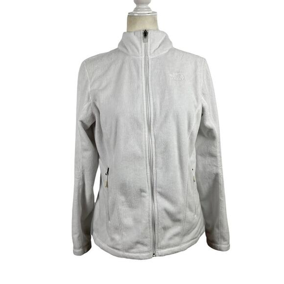 Women’s The North Face Helata Full Zip Fleece Fuzzy Jacket White Size Medium - Picture 1 of 15